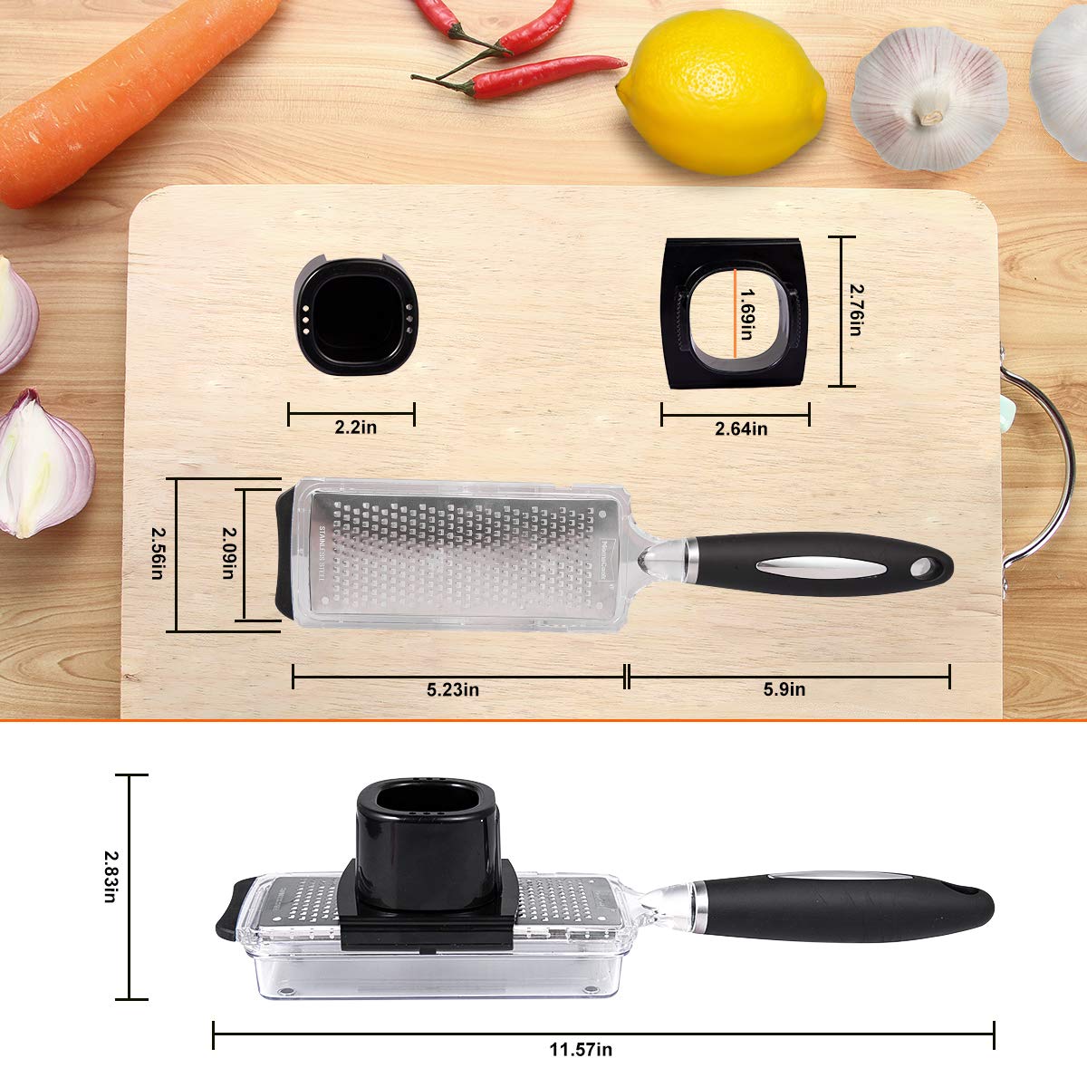 Amazon.com: Otevy Mos Ginger Grater Tool with Handle Lemon Zester